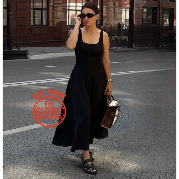 RARE!!! ZARA A-Line Midi Dress NWT - Picture 10 of 16